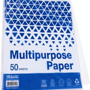 BAZIC Multipurpose White Copy Paper, 50 Sheets, 8.5" x 11", 20 lb (75 gsm)